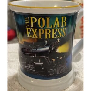 THE POLAR EXPRESS Coffee Hot Chocolate Mug - Warner‎ Brothers EUC Christmas